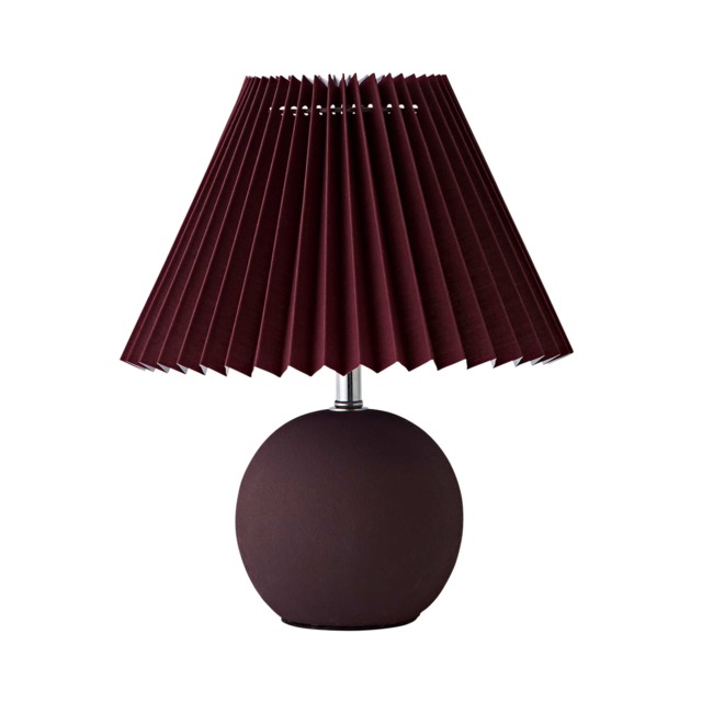 ValueLights Beattie Burgundy Origami Table Lamp Red