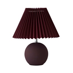 ValueLights Beattie Burgundy Origami Table Lamp Red