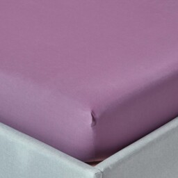 Homescapes Grape Egyptian Cotton Fitted Sheet 200 TC, Small Double Purple Small Double