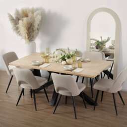 Triton Oak Effect Rectangular Dining Table 6 Seater 180x95cm
