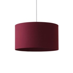 ValueLights Reni Plum Fabric Drum Ceiling Shade (D)45cm