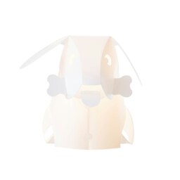 BHS Glow Kid's LED Dog Origami Table Lamp, White
