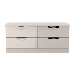 Holborn 4 Drawer Bed Box in Kashmir Gloss & Kashmir (Ready Assembled) Cream Kashmir Gloss & Kashmir