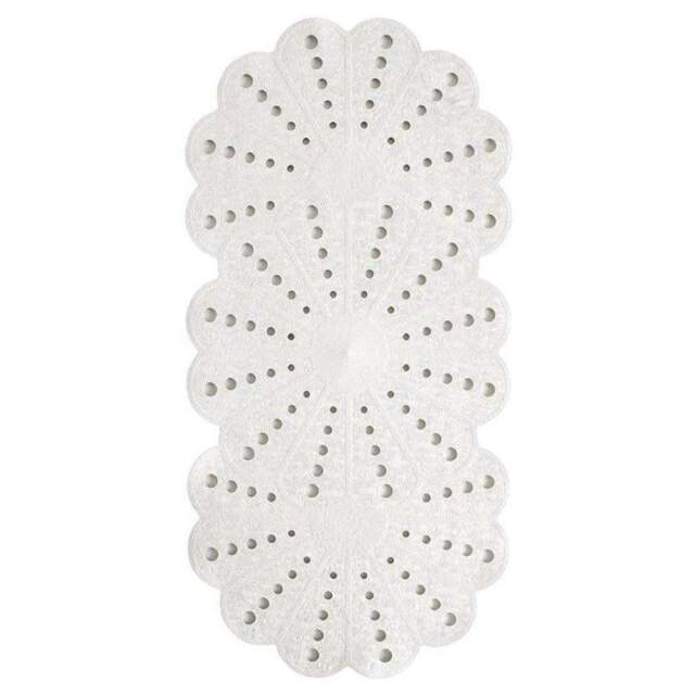 Showerdrape Petal White 740 x 360mm Anti-slip Bath Mat Multi 1