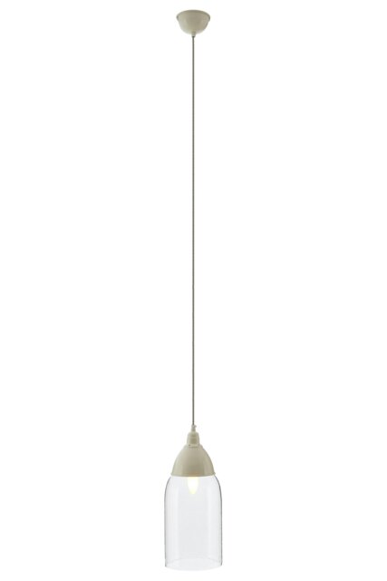 Orsina White Glass and Iron Pendant Light