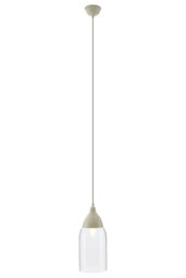 Orsina White Glass and Iron Pendant Light