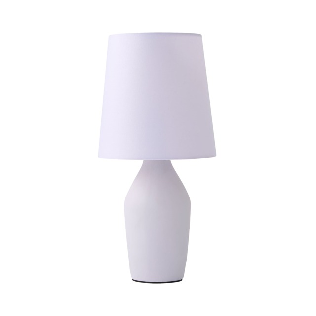 ValueLights Arlo Pair of Lilac Ceramic Table Lamps and Bulbs