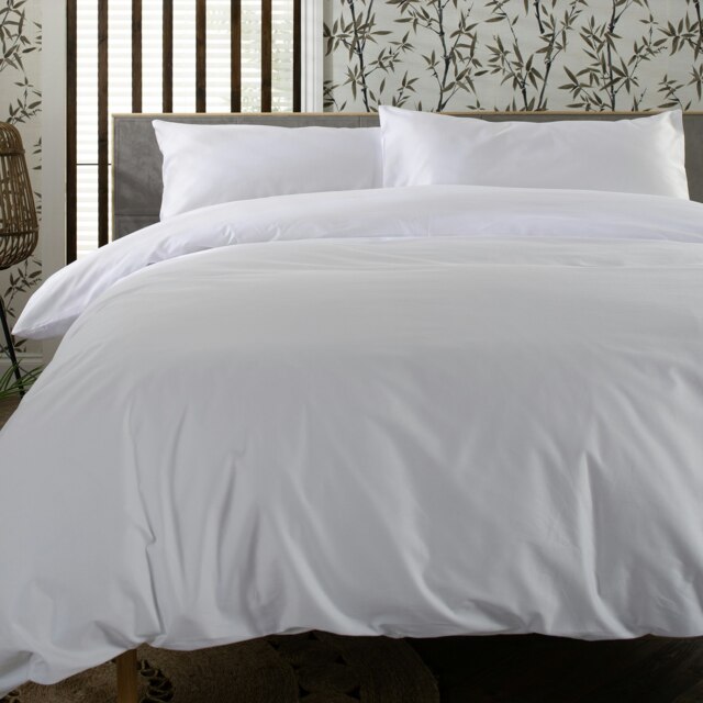 Everyday Comfort 200 Thread Count Cotton Duvet Cover Set White Double