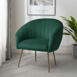 Helena Velvet Accent Chair - Green