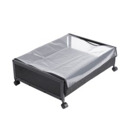 Living and Home 1Pcs Under Bed Steel Storage Organizer Basket with Wheels Black