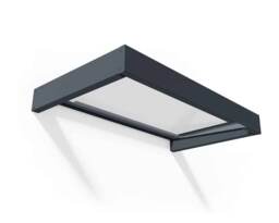 Patio Cover Sophia Door Awning Canopy 1600 Clear - Acrylic - L160 x W95 x H17 cm - Grey
