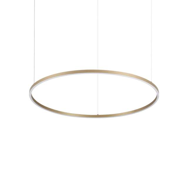 Oracle Slim 90cm Non Dim 3000K Round Integrated LED Pendant Ceiling Light Brass 5650lm