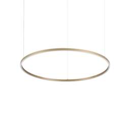 Oracle Slim 90cm Non Dim 3000K Round Integrated LED Pendant Ceiling Light Brass 5650lm