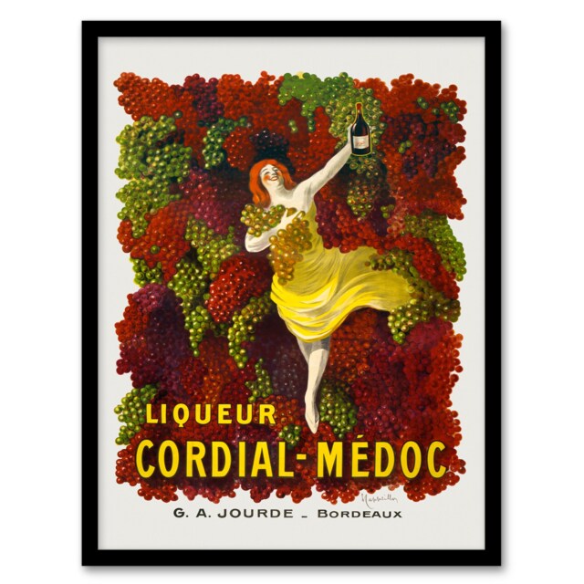 Leonetto Cappiello Framed Wall Art Liquer Cordial Medoc Vintage Advert