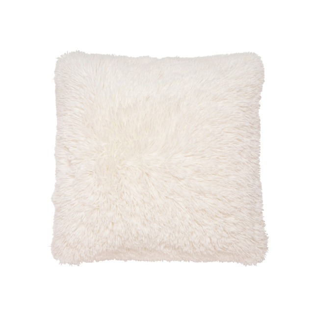 Catherine Lansfield Cuddly Deep Pile Faux Fur Cushion Cream 45x45cm