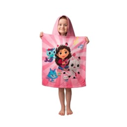 Gabby´s Dollhouse Childrens/Kids Cotton Hooded Towel Pink Pink/Multicoloured One size 1