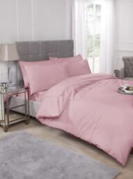 Percale Collection 180 Thread Count Percale Fitted Valance Sheet in Pink - King