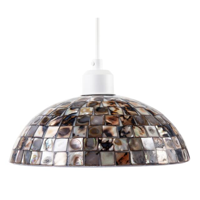 Natural Mother of Pearl Shell Mosaic Dome Ceiling Pendant Light Shade