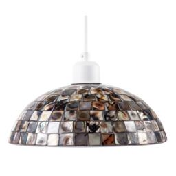Natural Mother of Pearl Shell Mosaic Dome Ceiling Pendant Light Shade