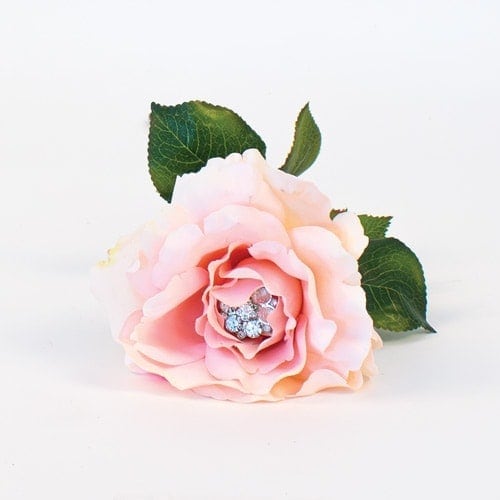 Pink Rose with Gems Artificial Flower Decoration 56cm