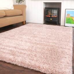 Blush Pink Super Soft Shaggy Rug Pink Baby Pink 60cm x 110cm