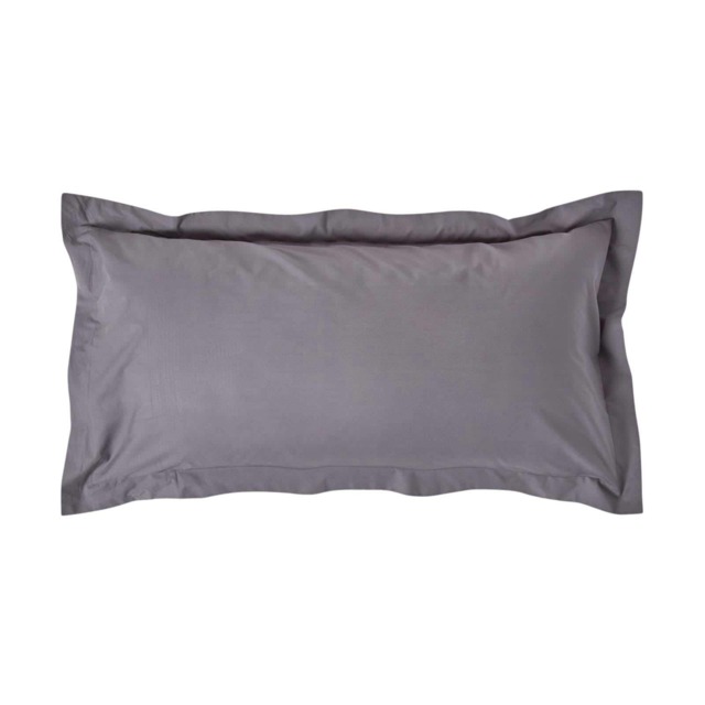 Homescapes Dark Grey Egyptian Cotton Oxford Pillowcase 200 TC - King Size Grey King