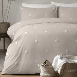 Appletree Dot Garden Duvet Cover Set Linen with White Dots
