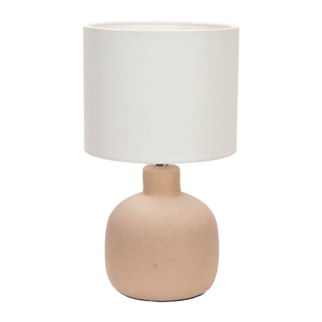 ValueLights Chelsea Hand Finished Sandblast Natural Ceramic Table Lamp