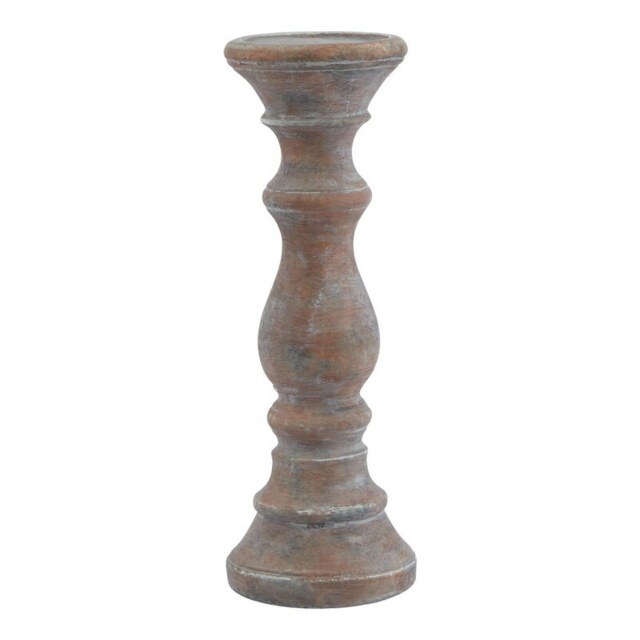 Siena Column Candle Holder - Ceramic - L11 x W11 x H30 cm - Brown Brown