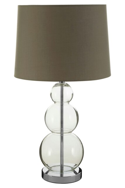 Orsina Luke Grey Fabric Shade Table Lamp