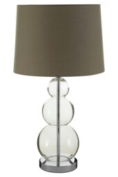 Orsina Luke Grey Fabric Shade Table Lamp