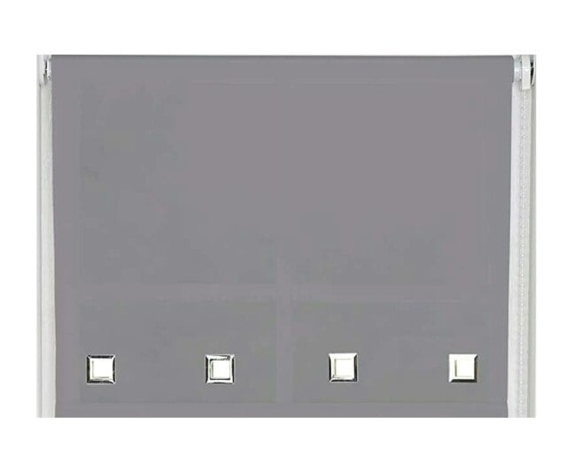 150cm Slate Grey Square Eyelet Edge Roller Blind Grey Grey