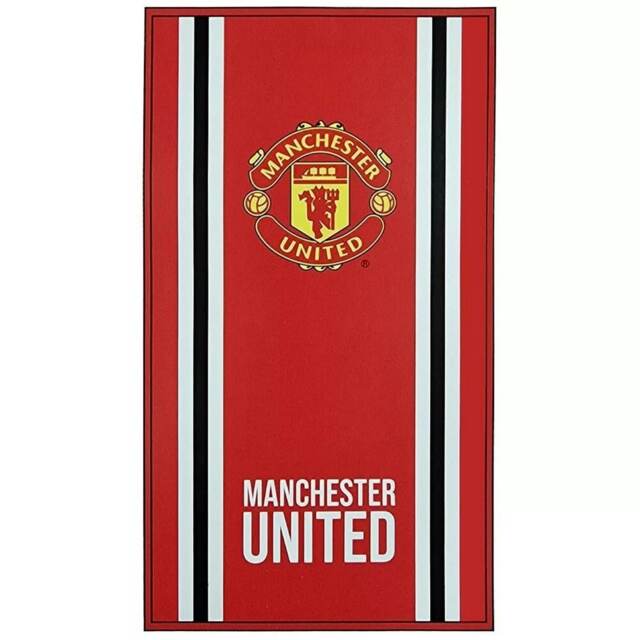 Manchester United FC Core Stripe Towel - Red/White - One Size