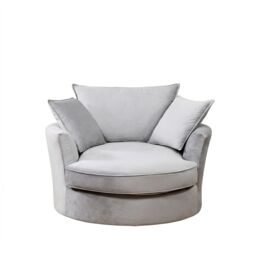 Havana Velvet Swivel Base Cuddle Chair