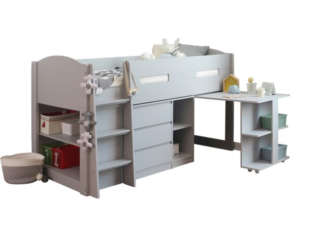 Billie 3ft Single Mid Sleeper Grey Childrens Bed Frame