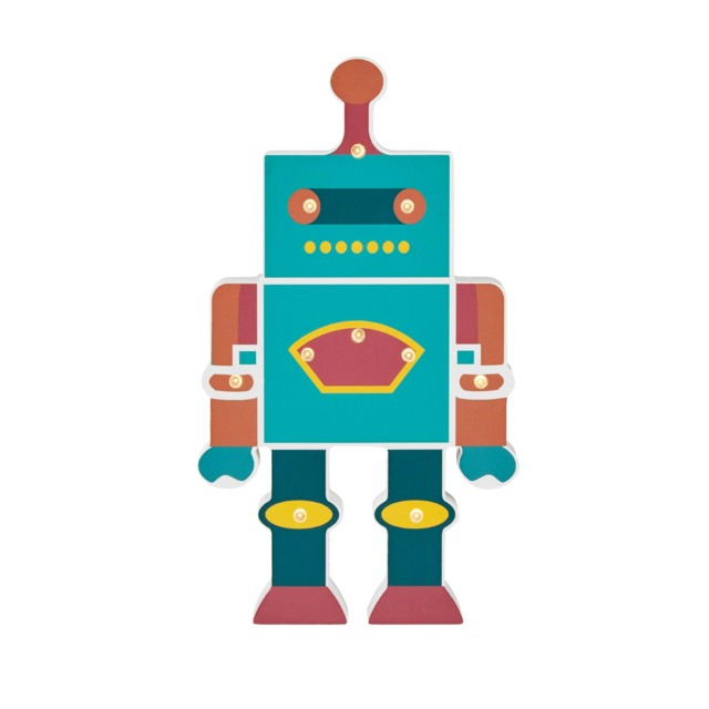 BHS Glow Kid's LED Robot Table Lamp, Blue
