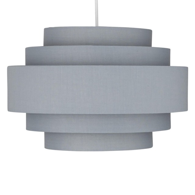 Dark Grey 5 Tier Ceiling Light Shade Grey Dark grey cotton 1