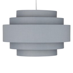 Dark Grey 5 Tier Ceiling Light Shade Grey Dark grey cotton 1