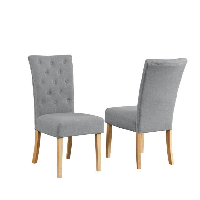 Set of 2 Pienza Fabric Dining Chairs - Set of 2