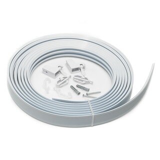 350cm White Coiled Streamline PVC Curtain Track White White