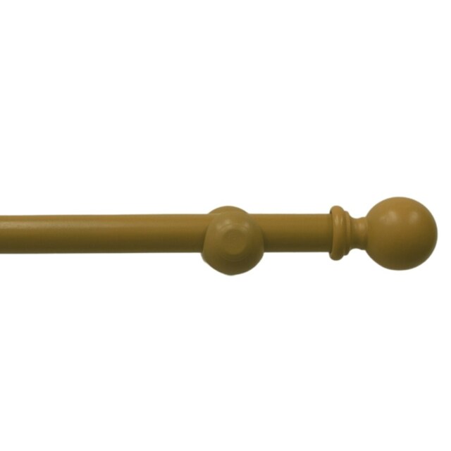 Wooden Eyelet Curtain Pole, 200cm Brown Oak