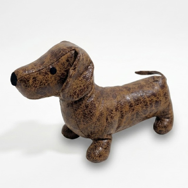 Homescapes Luxury Sausage Dog Door Stop - Brown