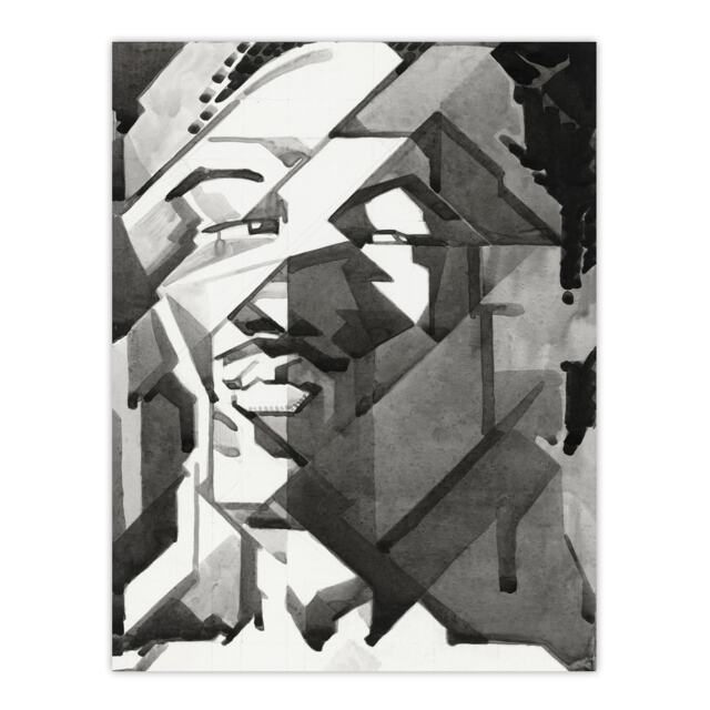 "Self Portrait Watercolour Reijer Stolk Huge Wall Art Poster Print 24X32"""