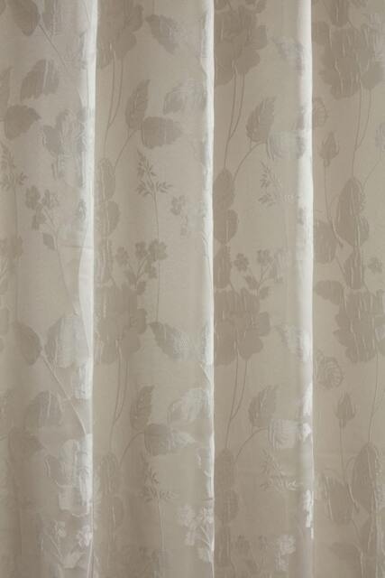 Meadows Lined Eyelet Jacquard Curtains 228cm x 183cm Cream Cream Cream