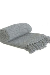 Honeycomb Throw 70 X 100 inch Silver