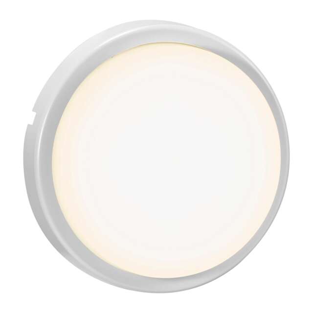 Nordlux Cuba Outdoor Wall Light White Plastic Sensor Intergrated LED Ceiling or Wall Mounting - Mains Powered, IP54
