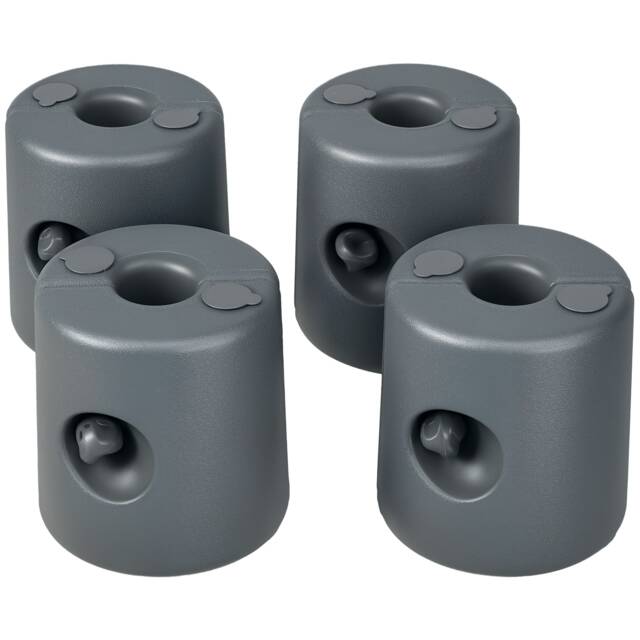 Outsunny Gazebo Weights Set of 4 for Pop up Gazebo, 48KG Grey Light Grey Φ24/21.5 x 25.5 H cm