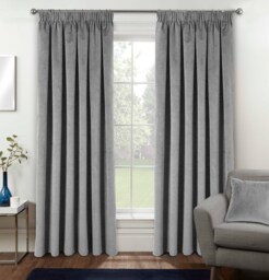 Luxury Enhanced Living Grey Velvet, Supersoft, Blackout, Thermal Curtains with Tape Top (PAIR) - 90 x 72 inch (229x183cm) Grey Grey 2