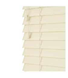 240cm Creme Smooth Finish Faux Wood Venetian Blinds with Strings (120cm Drop) Cream Cream