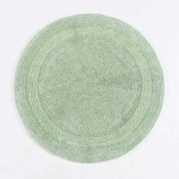 Homescapes Luxury Reversible Round Bath Mat - Sage Green Sage Green